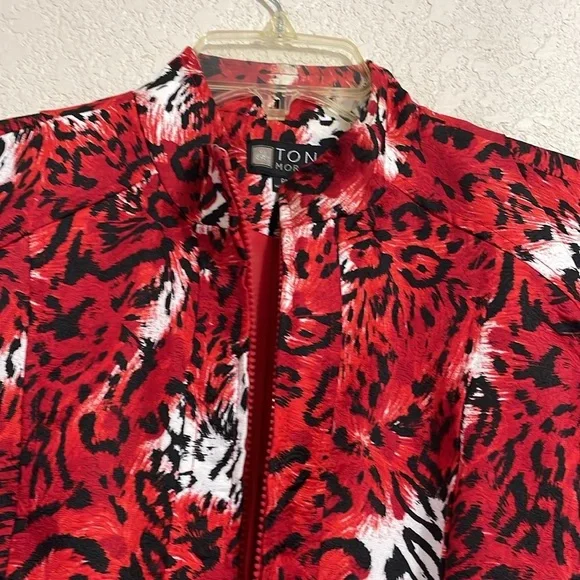TONI MORGAN ANIMAL PRINT BLAZER - Picture 5 of 10